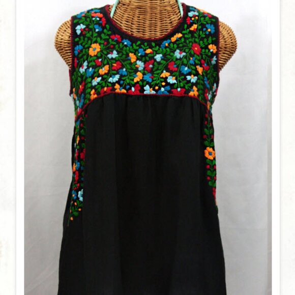 NWOT Size Large Siren La Sirena hand-embroidered Mexican style peasant top - Picture 8 of 10